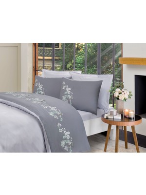 Özdilek Akfil Boutique -Cozy Antrasit- Çift Kişilik Nevresim Takımı (4 Yastık Kılıflı)