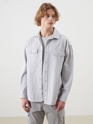 Lc Waikiki Yeni Sezon Rahat Kalıp Uzun Kollu Gabardin Erkek Gömlek Ceket