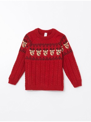 Lc Waikiki Yeni Sezon Bisiklet Yaka Yılbaşı Temalı Erkek Çocuk Kazak