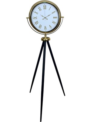 ForWhat Büro Ev Ofis Hediyesi Için Golden Göz Alıcı Tripod Ayaklı Duvar Saati