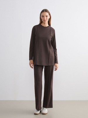 Lc Waikiki Yeni Sezon Büyük Beden Beli Lastikli Geniş Paça Kadın Pantolon