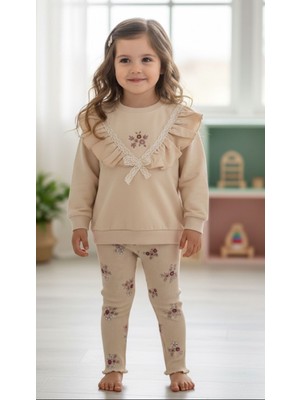 Vovido Kız Çocuk Fırfırlı Takım