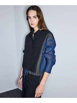 İpekyol Denim mix colorblock gömlek IS1260025148001