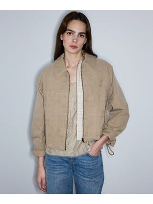 İpekyol Kontrast dokulu mont IS1260012018003