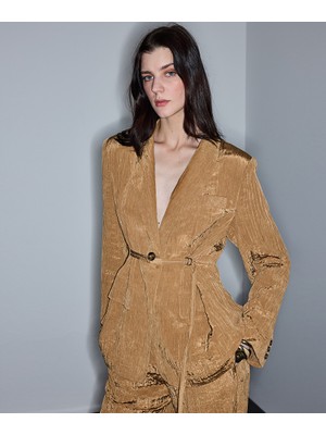 İpekyol Kırışık efektli vatkalı blazer IS1260106023003