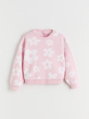 Lc Waikiki Yeni Sezon Çiçek Desenli Kız Çocuk Triko Kazak