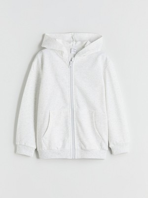 Lc Waikiki Yeni Sezon Kapüşonlu Basic Uzun Kollu Erkek Çocuk Fermuarlı Sweatshirt