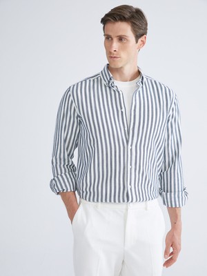 Lc Waikiki Yeni Sezon Regular Fit Uzun Kollu Çizgili Erkek Gömlek