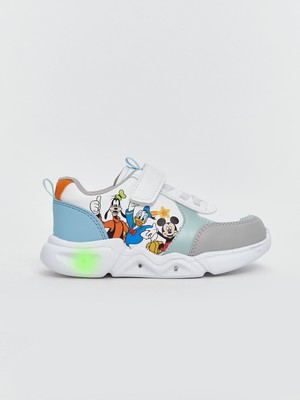 Lc Waikiki Yeni Sezon Mickey Mouse Baskılı Tabanı Işıklı Erkek Bebek Spor Ayakkabı