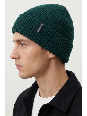 Allunique Unisex Yeşil Yün Kaşmir Karışımlı Bere