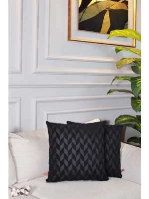 Bir Home Aida Jakar Özel Tasarım 2'li Dekoratif Kırlent Kılıfı 43X43 cm