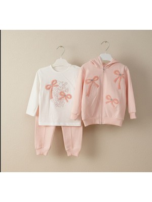 Vovido Kız Çocuk Kapişonlu 3lü Takım