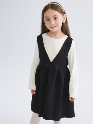 Lc Waikiki Yeni Sezon Fiyonk Detaylı Kız Çocuk Elbise ve Tişört