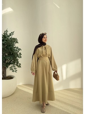 Moda Aksa 2348 Flr Detay Elbise Çağla