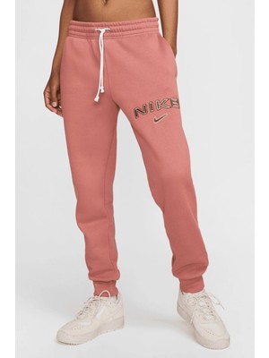 Nike Sportswear Phoenix Fleece Mid Rise Standart Fit Kadın Eşofman Altı Kiremit