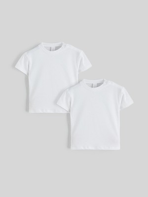 Lc Waikiki Yeni Sezon Bisiklet Yaka Basic Erkek Bebek Tişört 2'li