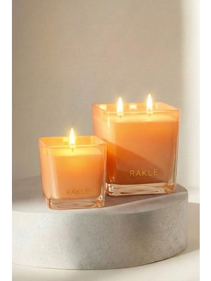 Rakle Karre Vanilya Kokulu 2'li Mum Seti Somon 200 gr - 400 gr