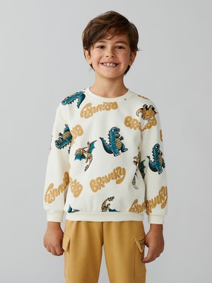 Lc Waikiki Yeni Sezon Baskılı Erkek Çocuk Sweatshirt