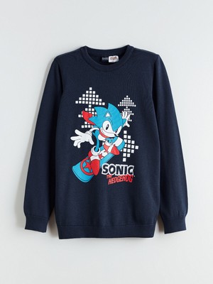 Lc Waikiki Yeni Sezon Sonic Baskılı Erkek Çocuk Triko Kazak