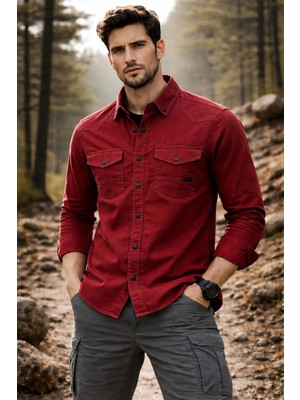 Classics Men Yxc Uzun Kol Slim Fit Erkek Kot Gömlek - 7467