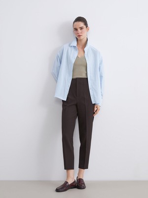 Lc Waikiki Yeni Sezon Dar Fit Pileli Kadın Pantolon