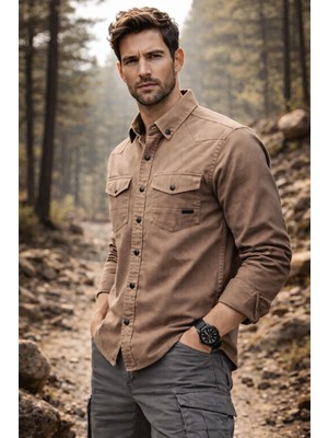 Classics Men Yxc Uzun Kol Slim Fit Erkek Kot Gömlek - 7467