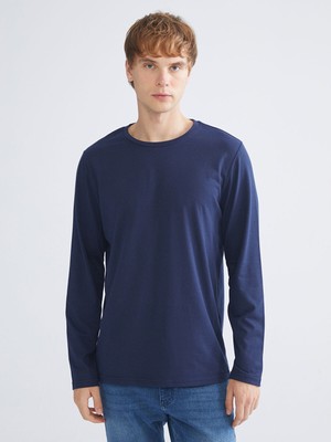 Lc Waikiki Yeni Sezon Bisiklet Yaka Uzun Kollu Erkek Tişört