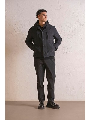 gmg firenze Kapüşonlu Üst Yaka Tasarımlı Erkek Mont