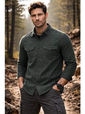 Classics Men Yxc Uzun Kol Slim Fit Erkek Kot Gömlek - 7467