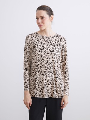 Lc Waikiki Yeni Sezon Bisiklet Yaka Desenli Bluz