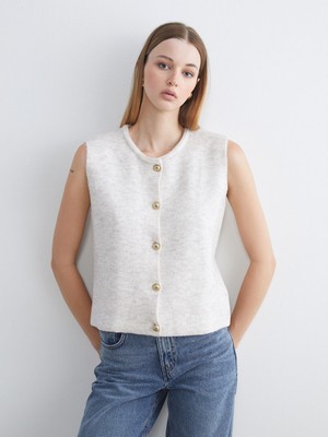 Lc Waikiki Yeni Sezon Bisiklet Yaka Kadın Triko Yelek