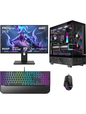 Dragos DRX8011 I5 14400F 16GB Ram 512GB M2 Nvme SSD Gigabyte 8GB RTX 5060 24.5 Inç 300Hz 1ms Oyuncu Oem Paket