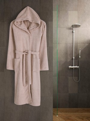 Eymir Home Collection Kapüşonlu Erkek/kadın Bornoz Yetişkin Unisex Pamuk