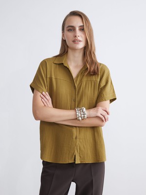 Lc Waikiki Yeni Sezon Dokulu Müslin Kadın Gömlek