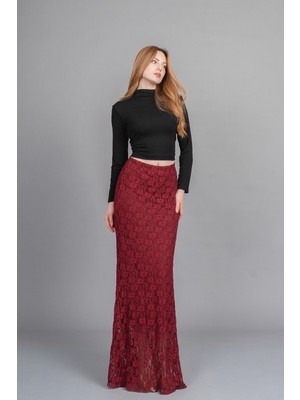 MissVina Astarlı Esnek Tül Uzun Etek 6833