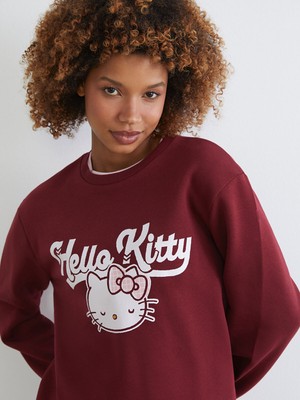 Lc Waikiki Yeni Sezon Hello Kitty Baskılı Kadın Kalın Sweatshirt