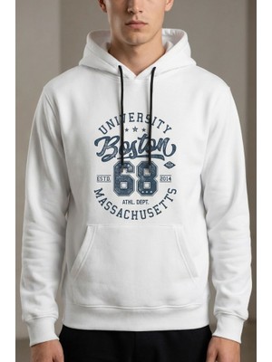 Baskılı Sweatshirt | Beyaz Kapüşonlu Hoodie Unisex| YYZ Store