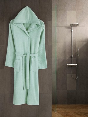 Eymir Home Collection Kapüşonlu Erkek/kadın Bornoz Yetişkin Unisex Pamuk
