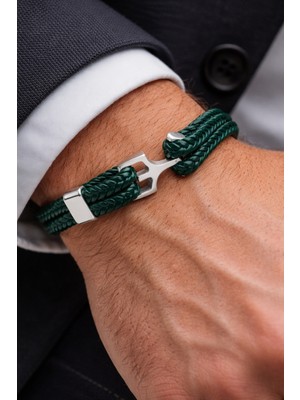 Herşey Nota Deep Green Core – Hakiki Deri Erkek BILEKLIK-50-676