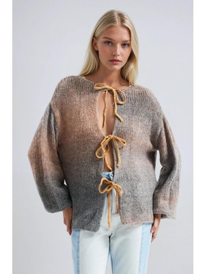 Lijuri Renk Geçişli Basic Hırka  5197