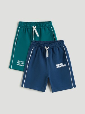 Lc Waikiki Yeni Sezon Beli Lastikli Baskılı Erkek Bebek Şort 2'li