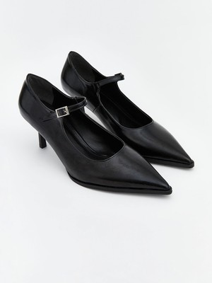 Lc Waikiki Yeni Sezon Deri Görünümlü Sivri Burun Kadın Topuklu Ayakkabı