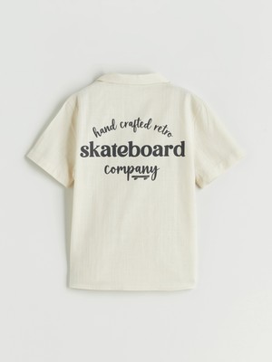 Lc Waikiki Yeni Sezon Resort Yaka Baskılı Erkek Çocuk Gömlek