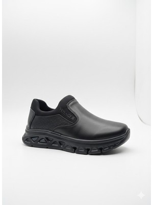 Voyager Streçli Sıkıştırılmış Köpük Taban Ortopedik Deri Kadın Ayakkabı Z391