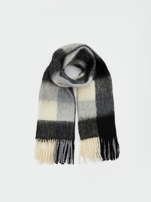 Lc Waikiki Yeni Sezon Saçaklı Ekose Desenli Kadın Atkı