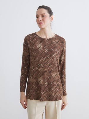 Lc Waikiki Yeni Sezon Bisiklet Yaka Desenli Bluz