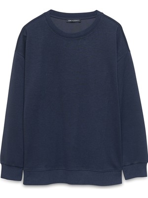 Lc Waikiki Yeni Sezon Bisiklet Yaka Oversize Kadın Sweatshirt