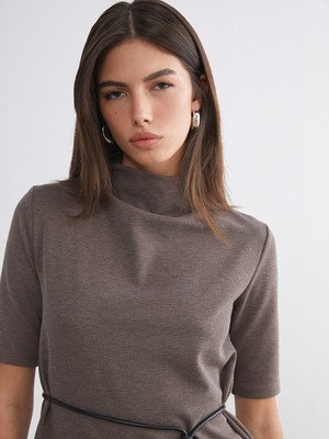 Lc Waikiki Yeni Sezon Dik Yaka Beli Kemerli Bluz