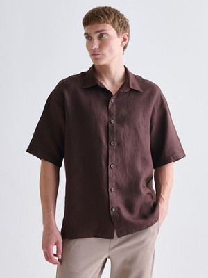 Lc Waikiki Yeni Sezon Regular Fit Kısa Kollu %100 Keten Erkek Gömlek