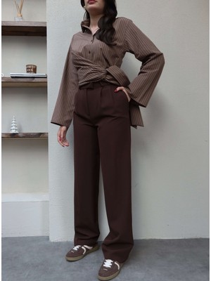 Esra Helvacı Pileli Palazzo Pantolon